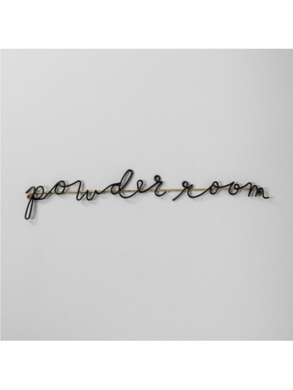 Hearth & Hand with Magnolia Iron Wire POWDER ROOM Black Cursive Script Wall Sign